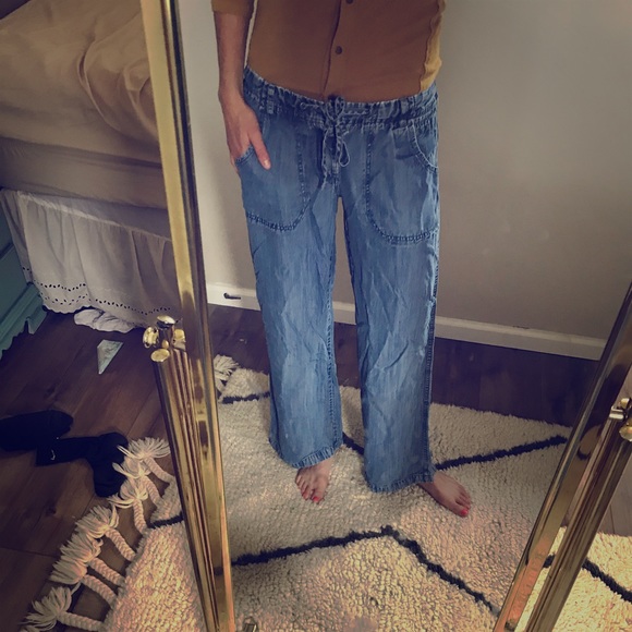Wide Leg Tencel Jeans - Picture 1 of 6